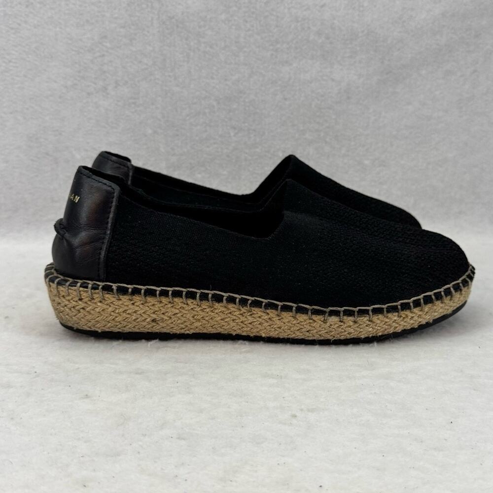 EUC Cole Haan Cloudfeel Stitchlite Women’s Espadrilles Shoes Black & Tan size 6